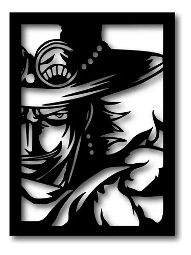 D_695685-MLU87138222557_072025-O.jpg Cuadro One Piece Portgas D Ace Calado 40x30 Memo Estampados